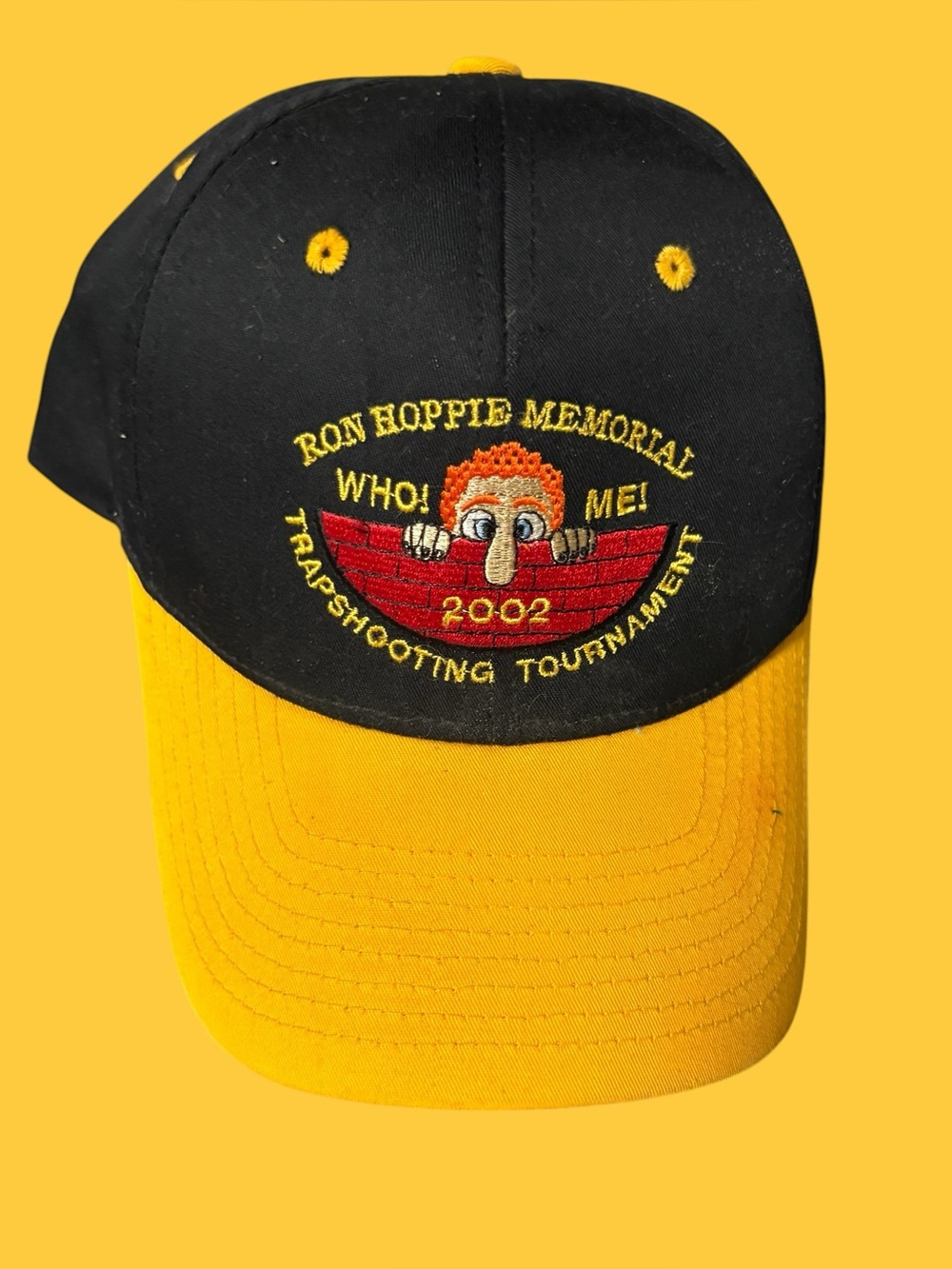 Ron Hoppie Memorial Yellow & Black Trapshooting Baseball Cap
